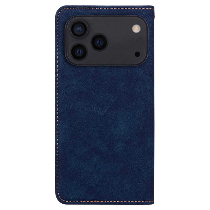 A-One Brand - iPhone 17 Pro Plånboksfodral med Rem Lines Pattern - Blå
