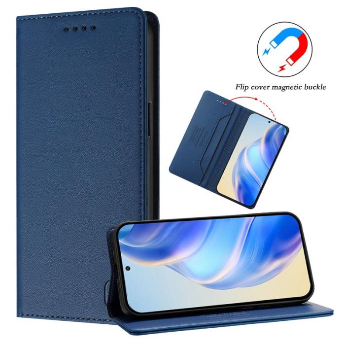 OEM - RINACASIS Samsung Galaxy S26+ Plånboksfodral Konstläder RFID Skydd - Blå