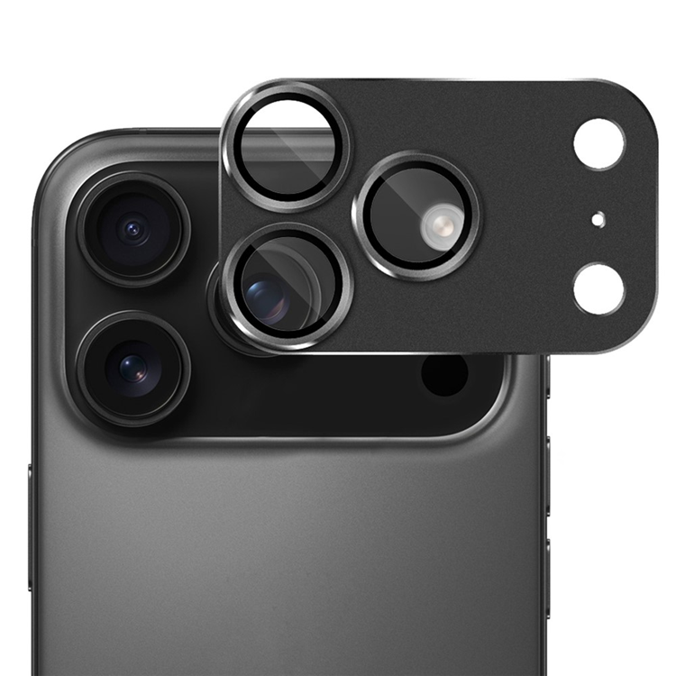 Hat Prince iPhone 17 Pro Härdat Glas Kameralinsskydd AR Metal - Svart | 5468 | AlltMobil