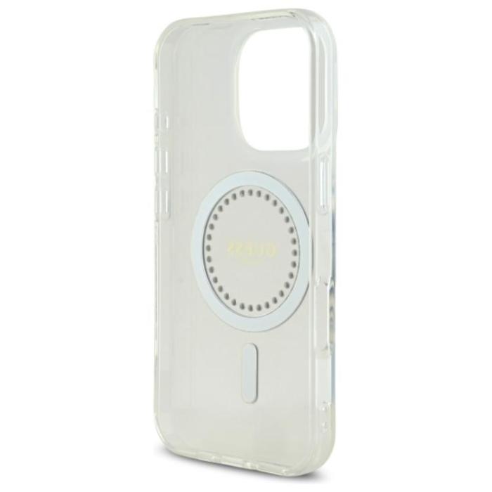 Guess - Guess iPhone 16 Pro Max Mobilskal MagSafe IML Rhinestones - Vit