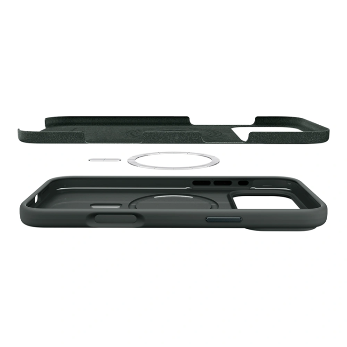 Spigen - Spigen iPhone 17 Pro Max Mobilskal Magsafe Silikon Fit - Abyss Grön