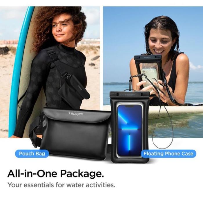 Spigen - Spigen Universal Vattentät Mobilväska och Midjeväska A621 - Svart