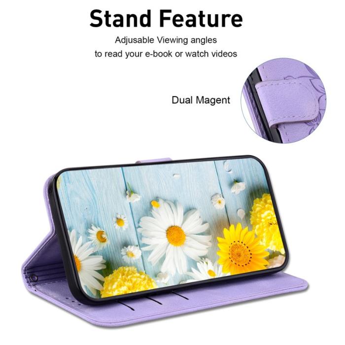 OEM - Mobilfodral för Samsung Galaxy S26 Ställfunktion Konstläder - Lila