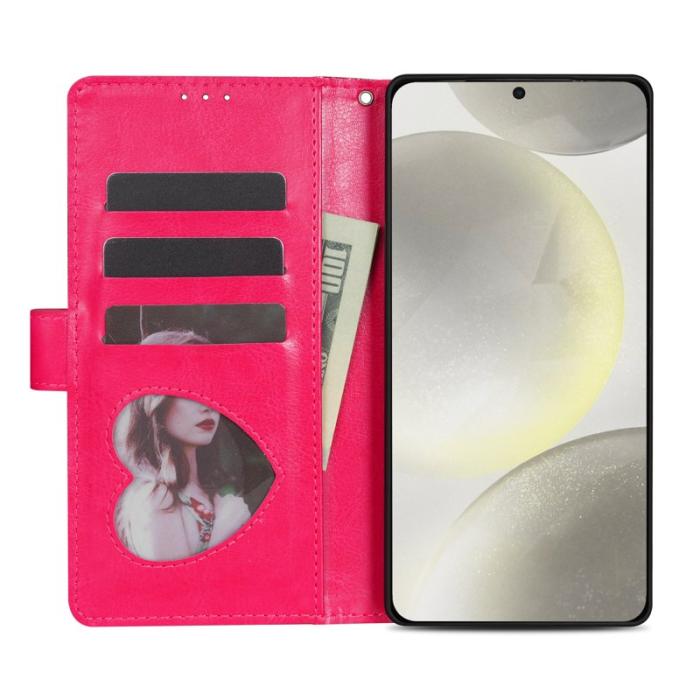 OEM - Mobilfodral för Samsung Galaxy S26 Ställfunktion Konstläder - Rosa
