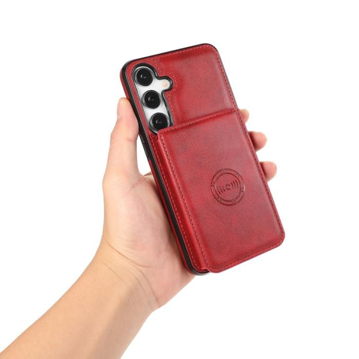 OEM - Mobilfodral för Samsung Galaxy S26 Plus Kortfack Kickstand - Röd