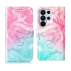 OEM - Pl&aring;nboksfodral f&ouml;r Samsung Galaxy S26 Ultra St&auml;llfunktion Konstl&auml;der Marmor Rosa
