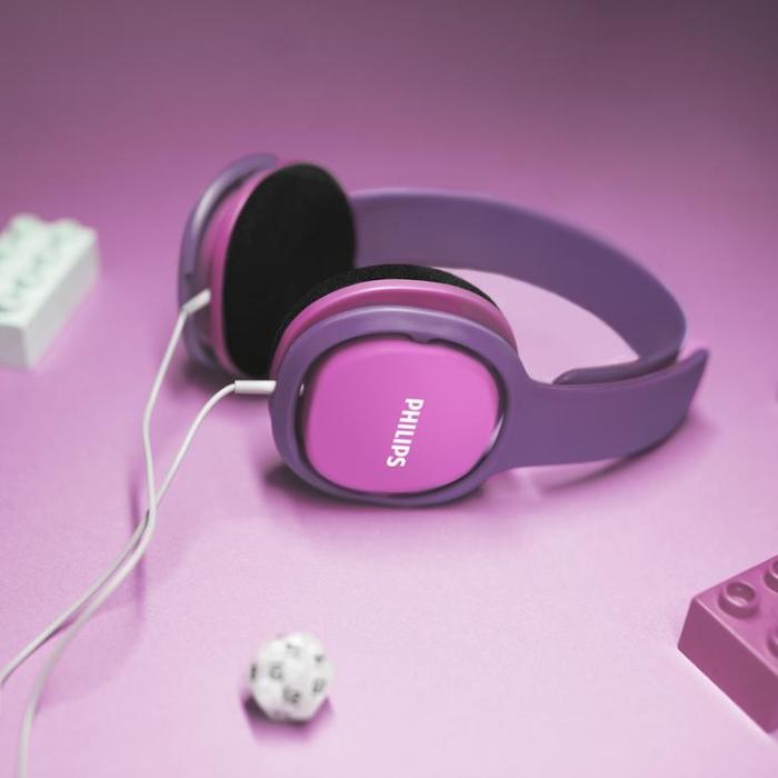Philips - Philips Hörlurar för barn Begr max volym med Sladd - Rosa