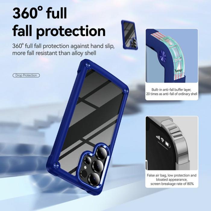 OEM - Mobilskal för Samsung Galaxy S26 Ultra Stötabsorberande PC + TPU - Blå