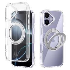 ABEEL - ABEEL Q-LUCK Mobilskal till iPhone 17 med Rotera Kickstand Silver