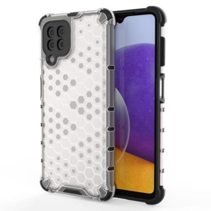OEM - Galaxy A22 4G Mobilskal HoneyComb - Transparent