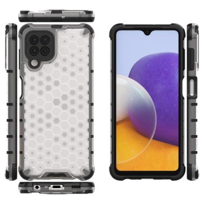OEM - Galaxy A22 4G Mobilskal HoneyComb - Transparent
