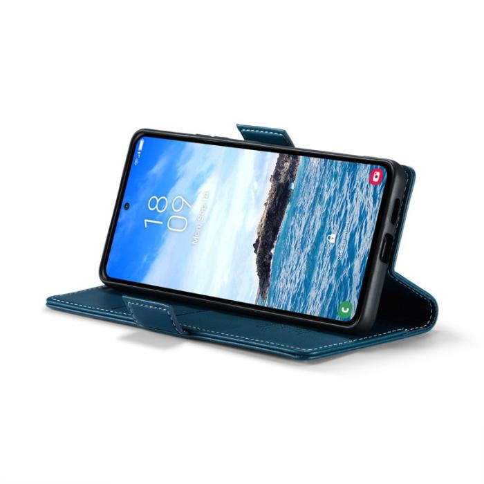 Caseme - CASEME Plånboksfodral Konstläder för Samsung Galaxy S24 FE - Blå