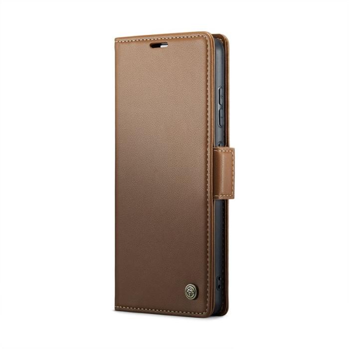 Caseme - CASEME Plånboksfodral Konstläder för Samsung Galaxy S24 FE - Brun