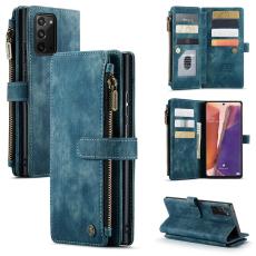 Caseme - CASEME Konstl&auml;der Pl&aring;nboksfodral f&ouml;r Samsung Galaxy Note20 - Bl&aring;