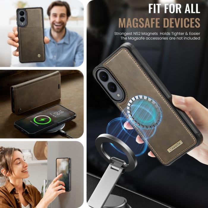 Caseme - CASEME C49 Mobilskal till Samsung Galaxy S25 Edge MagSafe RFID Kaffe