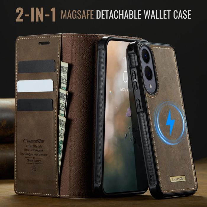 Caseme - CASEME C49 Mobilskal till Samsung Galaxy S25 Edge MagSafe RFID Kaffe