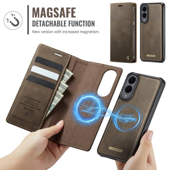 Caseme - CASEME C49 Mobilskal till Samsung Galaxy S25 Edge MagSafe RFID Kaffe