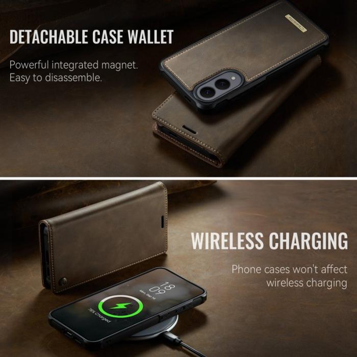 Caseme - CASEME C49 Mobilskal till Samsung Galaxy S25 Edge MagSafe RFID Kaffe