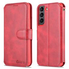 AZNS - AZNS Samsung Galaxy S22 5G Pl&aring;nboksfodral Konstl&auml;der - R&ouml;d