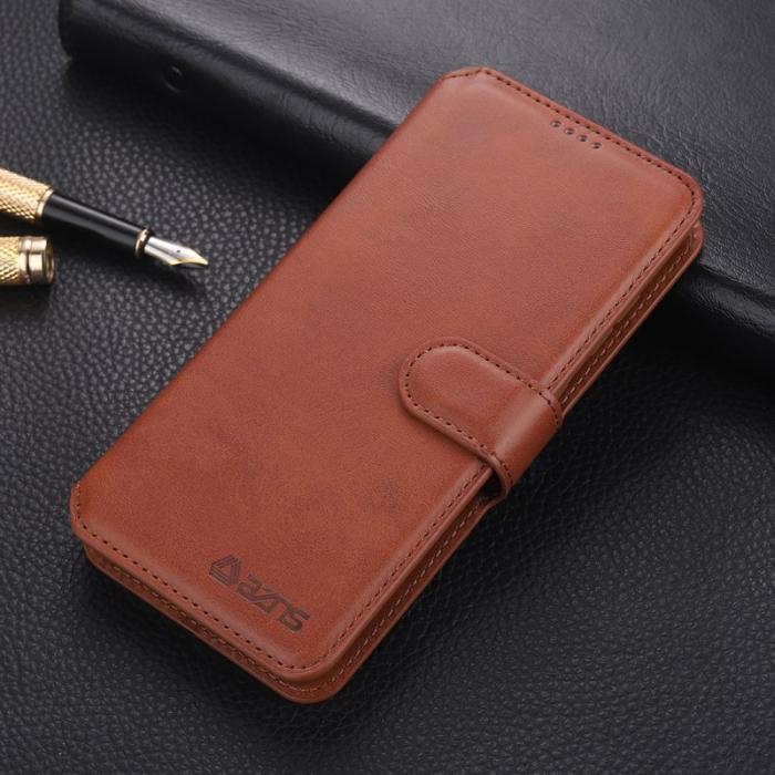AZNS - AZNS Samsung Galaxy S22 5G Plånboksfodral Konstläder - Brun