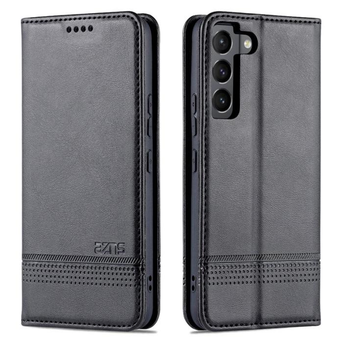 AZNS - AZNS Samsung Galaxy S22 5G Plånboksfodral Konstläder - Svart