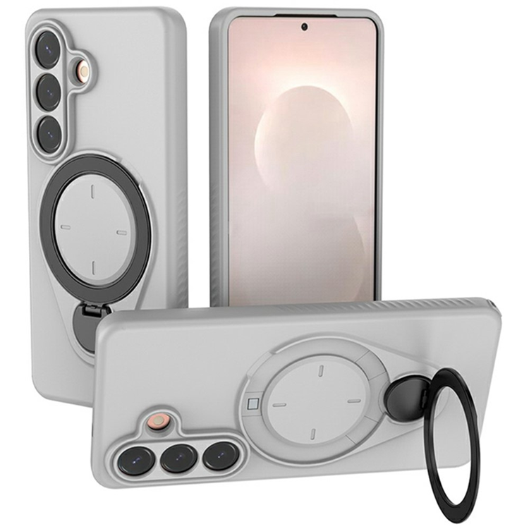 Galaxy S26 Plus Mobilskal MagSafe Rotating Kickstand TPU+PC - Grå (Grå) | 2353 | AlltMobil