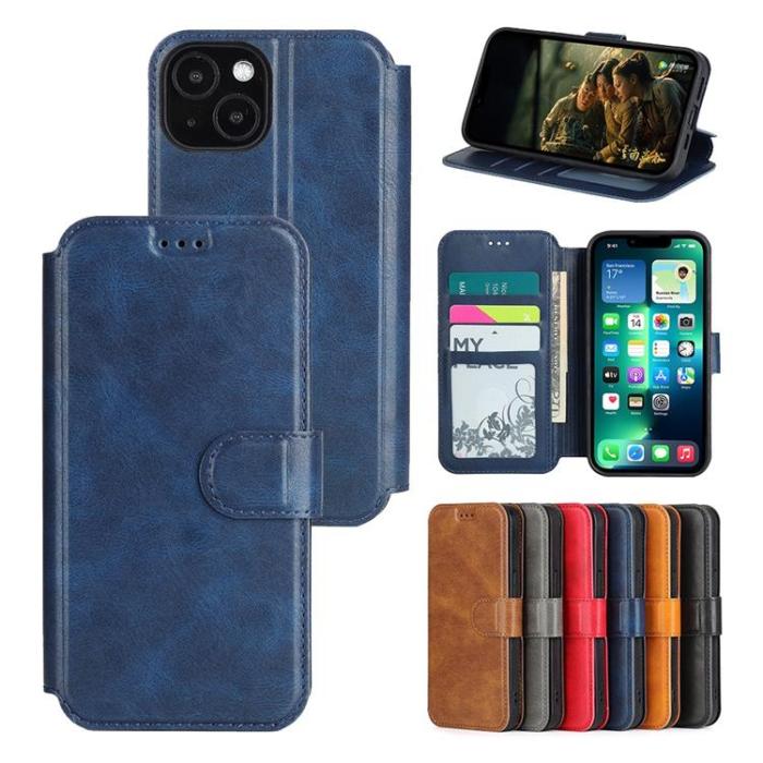 Boom of Sweden - BOOM iPhone 14 Plus Plånboksfodral Calfskin - Blå