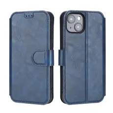 Boom of Sweden - BOOM iPhone 14 Plus Pl&aring;nboksfodral Calfskin - Bl&aring;