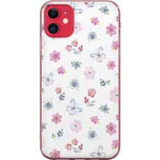 iSecrets - Genomskinligt Skal kompatibel med Apple iPhone 11 med Blommor och fjärillar