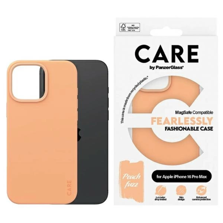 CARE By PanzerGlass iPhone 16 Pro Max Mobilskal MagSafe Fashion - Orange | 2353 | AlltMobil