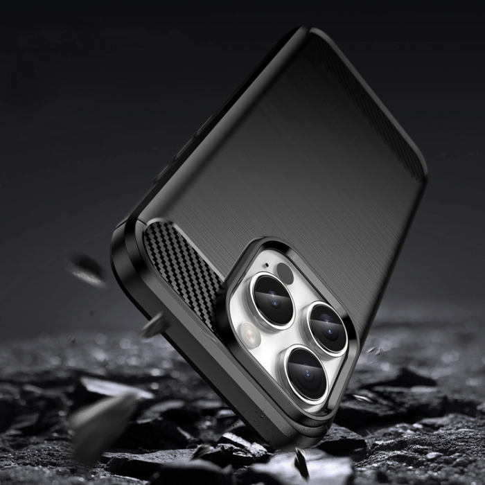 OEM - iPhone 16 Pro Max Mobilskal Silikon Carbon - Svart