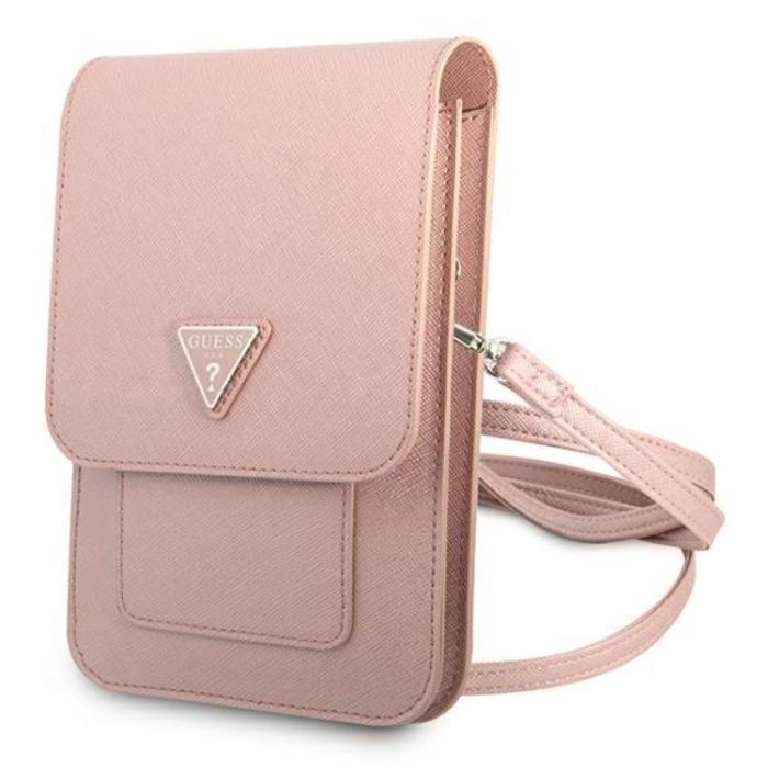 Guess - Guess Halsbandsfodral Saffiano Triangle - Rosa