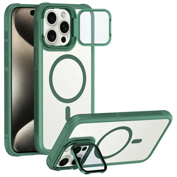 Mobilskal till iPhone 15 Pro Max Magsafe med Linsskyddsstöd (Grön) | 2353 | AlltMobil