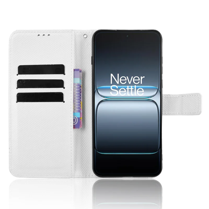 A-One Brand - OnePlus Nord 5 Plånboksfodral Diamond Texture - Vit