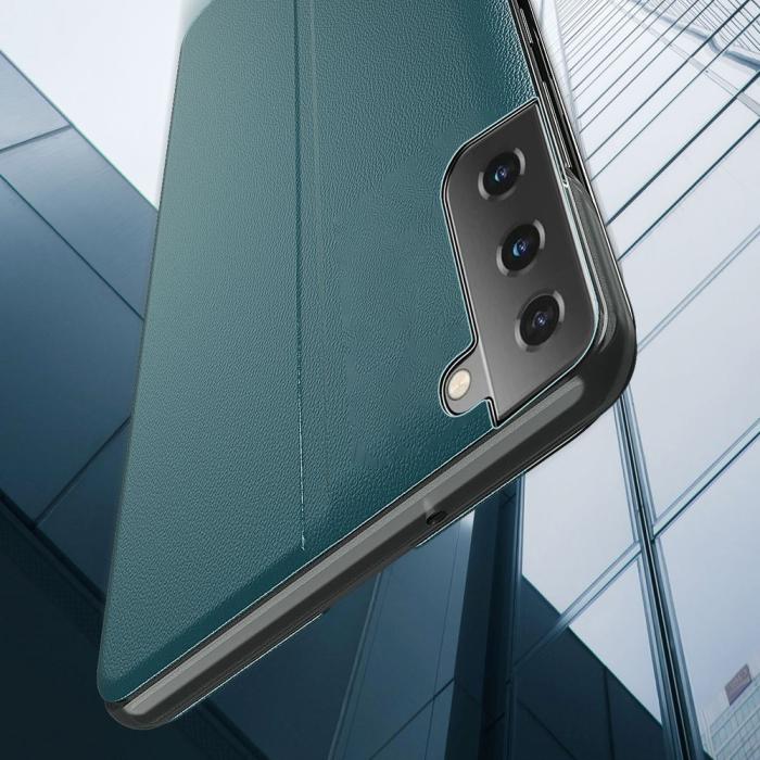 UTGATT1 - Eco Läder View Case till Samsung Galaxy S21 5G - Svart