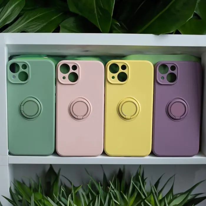 OEM - Xiaomi Redmi Note 13 5G Mobilskal Finger Grip - Gul