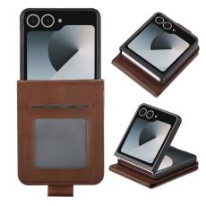 LC.imeeke - LC.IMEEKE Samsung Galaxy Z Flip7 Fodral KonstL&auml;der - Brun