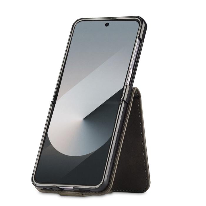 LC.imeeke - LC.IMEEKE Samsung Galaxy Z Flip7 Fodral KonstLäder - Brun
