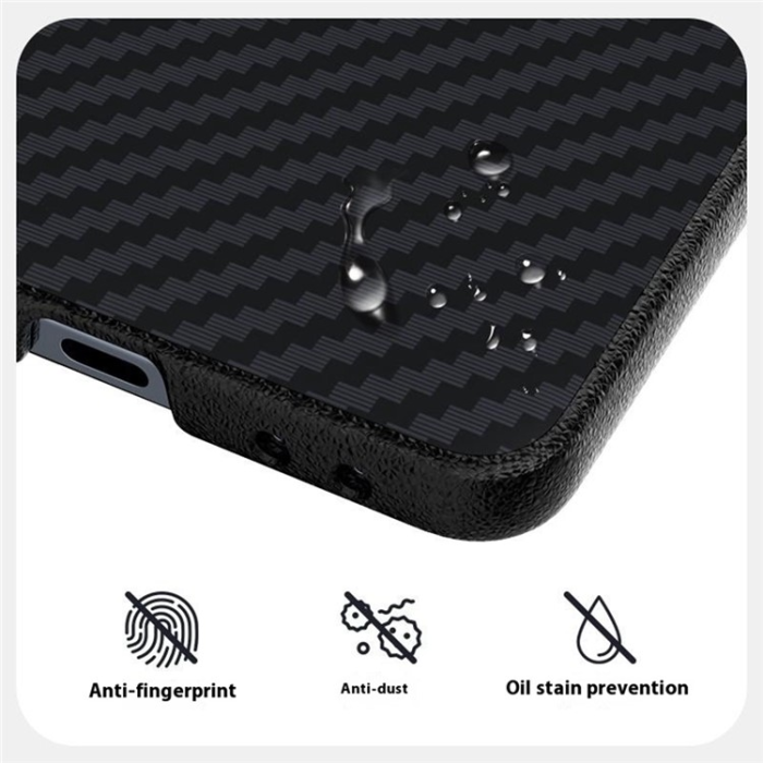 ABEEL - ABEEL Galaxy Z Flip 7 Mobilskal MagSafe Carbon Fiber - Svart