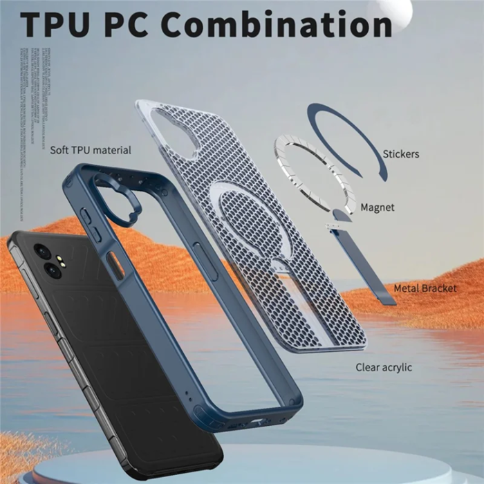 A-One Brand - Mobilskal till Galaxy XCover 7 Pro Magsafe Grid Texture