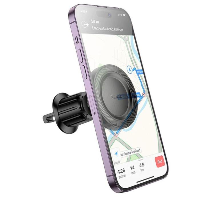 Hoco - Hoco Magnetisk MagSafe Bilhållare till Luftventil H56 - Svart