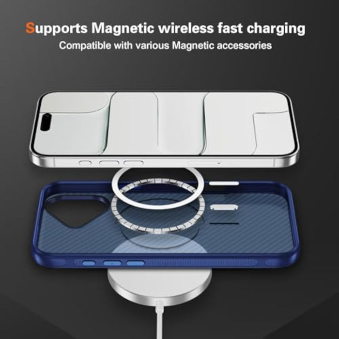 A-One Brand - iPhone 17 Mobilskal MagSafe Carbon Fiber Anti-Slip