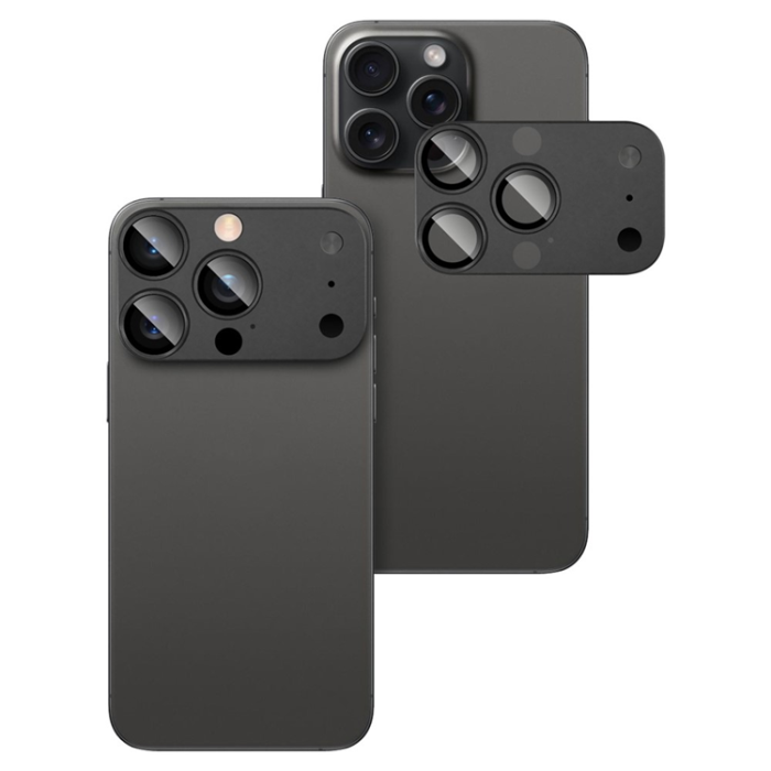 Imak - Imak iPhone 16 Pro Max Härdat Kameralinsskydd - Svart