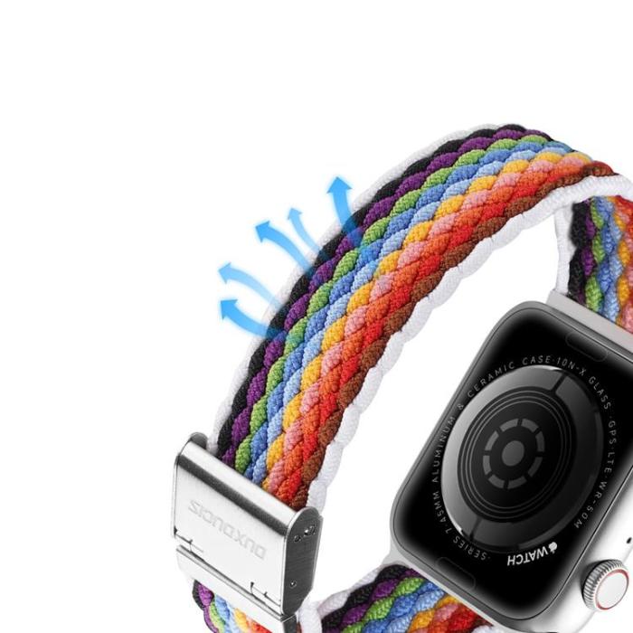 Dux Ducis - Dux Ducis Apple Watch 4/5/6/7/8/SE (41/40/38mm) Armband Pale Stripes