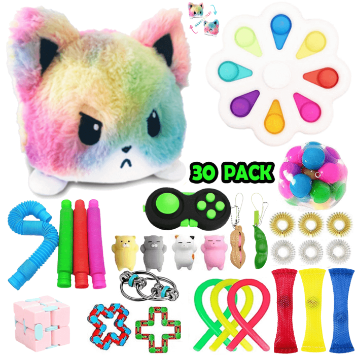 Adventskalender - Adventskalender 2023 - 30 Pack Fidget Pop it Toys för Vuxna & Barn (Z1)