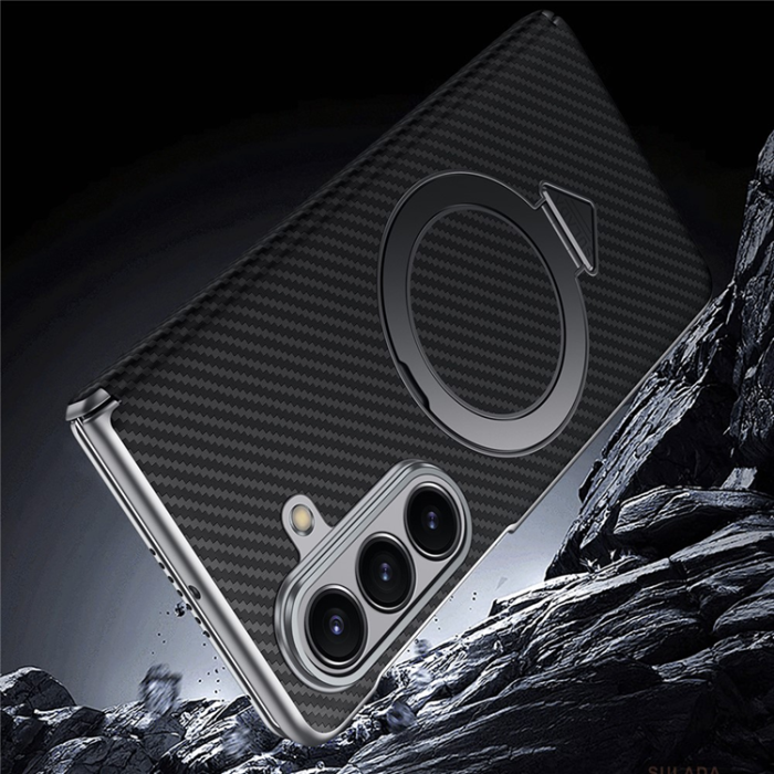 SULADA - SULADA Galaxy Z Fold 7 Mobilskal MagSafe Carbon Fiber - Svart