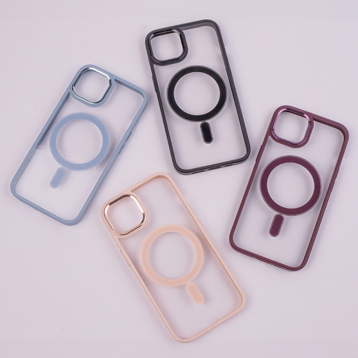 OEM - iPhone 15 Mobilskal MagSafe Satin Clear - Rosa