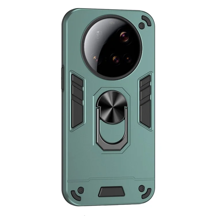 A-One Brand - Xiaomi 15 Ultra Mobilskal Defend Ring Kickstand - Grön