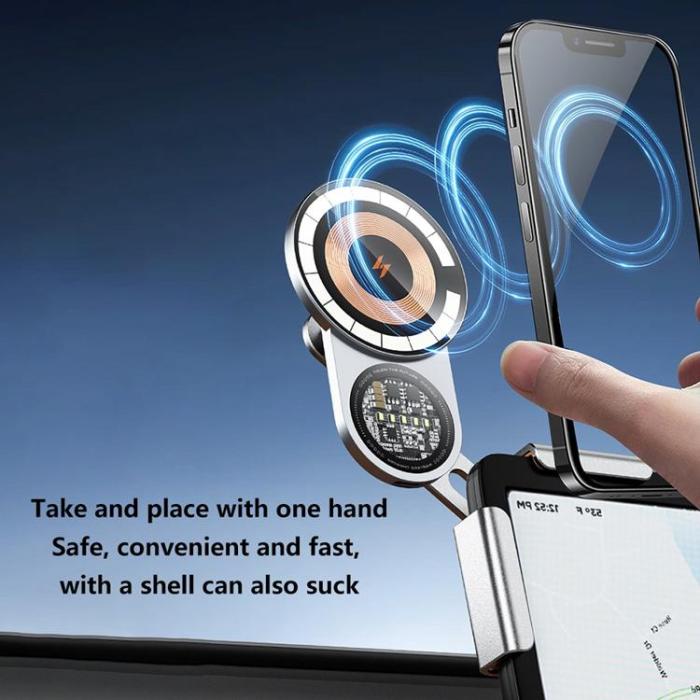 OEM - Trådlös Laddningsfäste för fordonsnavigering 15W för Tesla A8S