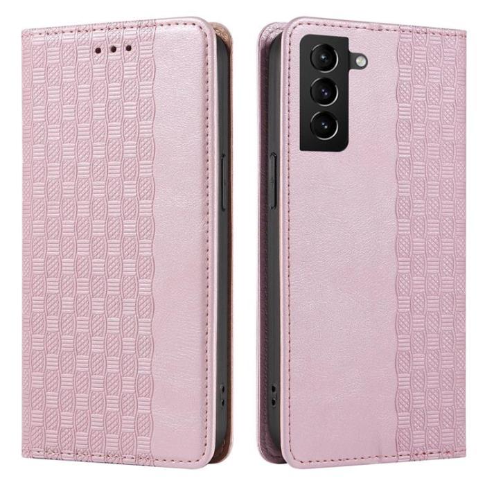 UTGATT1 - Galaxy S22 Plånboksfodral Magnet Strap - Rosa